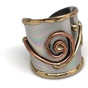 Anju Jewelry Mixed Metal Cuff Ring