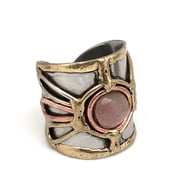 Anju Jewelry Mixed Metal Cuff Ring