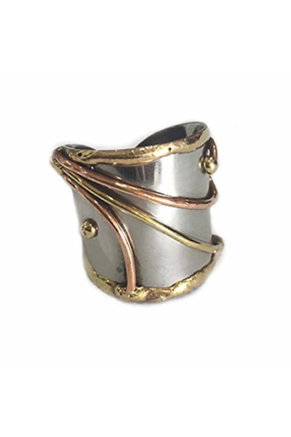 Mixed Metal Cuff Ring