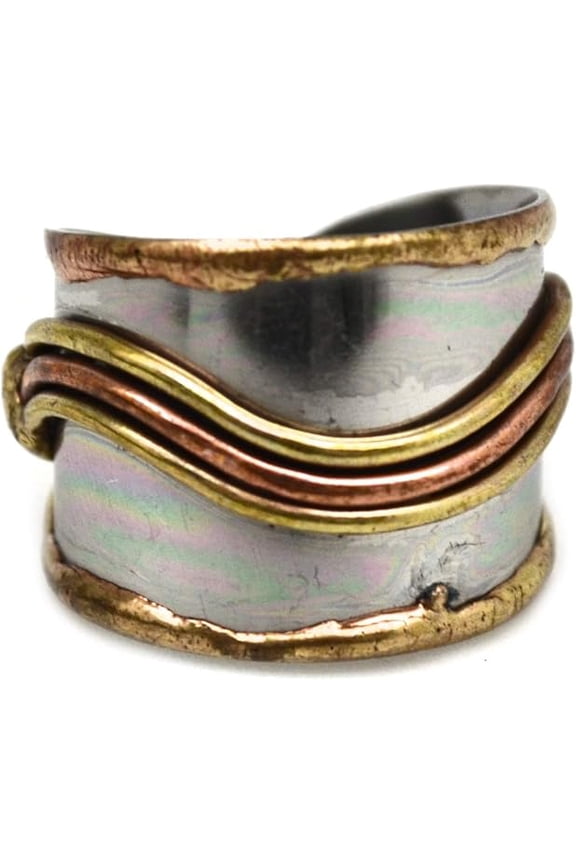 Mixed Metal Cuff Ring