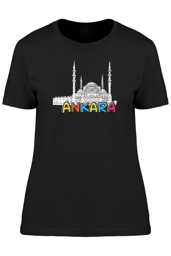 Ankara B&W Landscape T-Shirt Women -Image by Shutterstock, Female Large