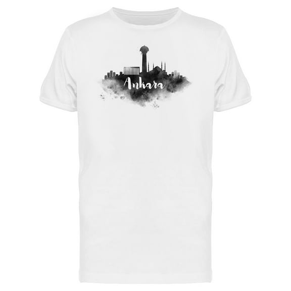 Ankara City Skyline Landmark T-Shirt Men -Image by Shutterstock, Male Large