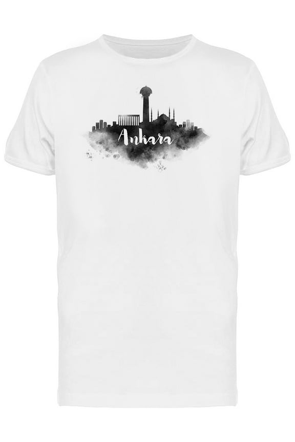 Ankara City Skyline Landmark T-Shirt Men -Image by Shutterstock, Male Large