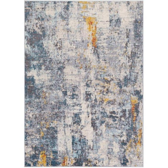Ankara Denim 5'2" x 7' Modern Rectangle Area Rug