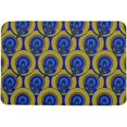 Ankara Fabric Memory Foam Doormat, AntiSkid Absorbent Indoor Door Mat