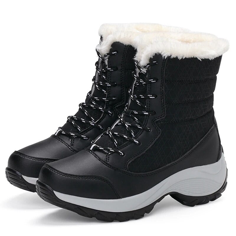 Ankel Boots for Women Winter Outdoor Warm Snow Boots Chunky Platform