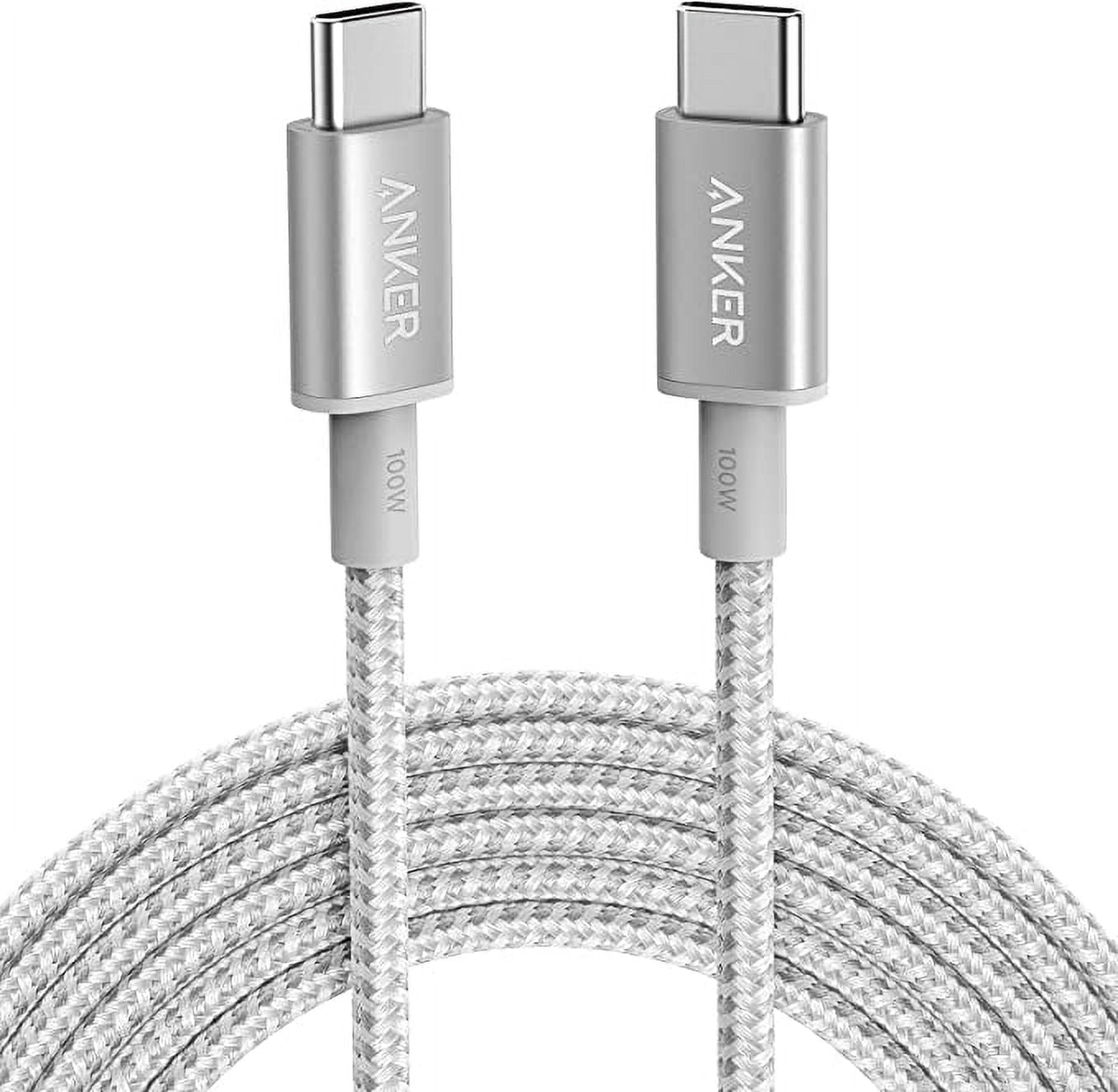 Anker USB C to USB C Cable, Type-C Charging Cord Fast Charge(10FT,100W), Compatible for iPhone 17 Series, MacBook and More(Silver)