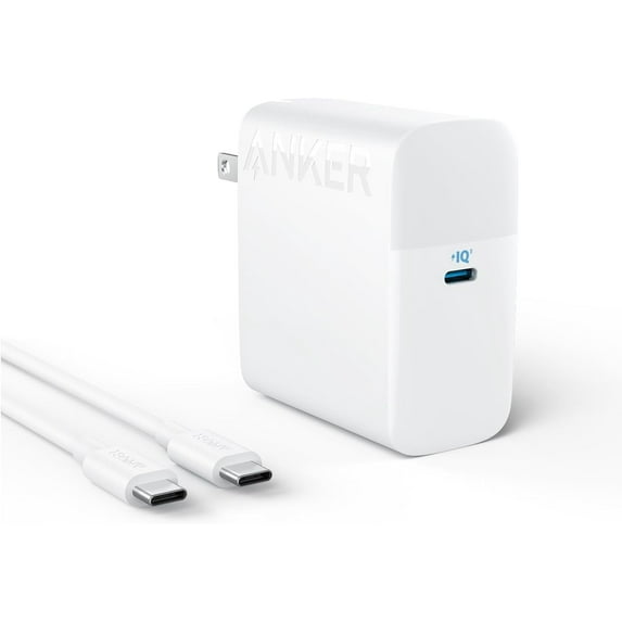 Anker 100W USB C Charger, Compact and Foldable Travel Charger for MacBook Pro, MacBook Air, Samsung Galaxy, iPad Pro, and All USB C Devices, 5 ft USB C to USB C Cable Included