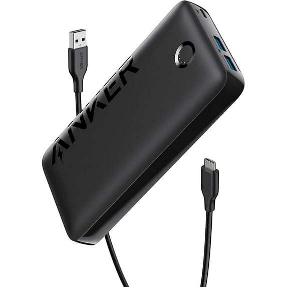 Anker 20000mAh Power Bank,PowerCore 20K, 3-Ports Portable Charger 20W USB-C Chargingfor iPhone 13