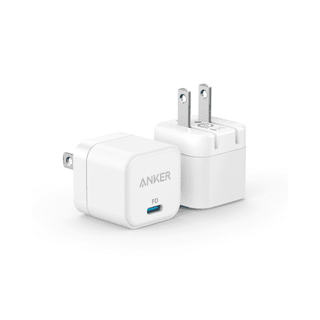 Anker 20W USB C Fast Charger with Foldable Plug, PowerPort III 20W Cube Charger, 2 Pack (Cable Not Included)