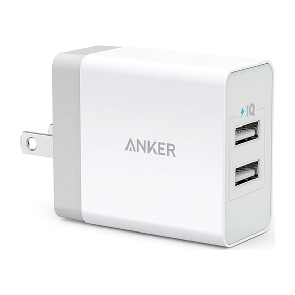 Anker 24W Dual USB-A Wall Charger (2-Port) Fast Charger