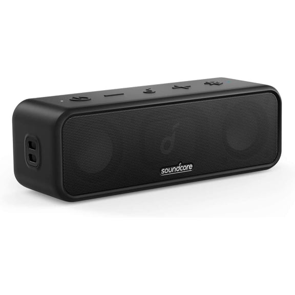 Anker 3 Portable Bluetooth Speaker - Wireless, IPX7 Waterproof, 24H Playtime, Pure Titanium Diaphragm Drivers, PartyCast, BassUp, Custom EQ App - for Home, Shower, Outdoor, and Beach