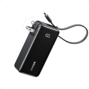 Anker Nano 3-in-1 Portable iPhone Charger, 10,000mAh Power Bank with Built-in USB-C Cable and Foldable Wall Plug