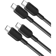 Anker USB C to USB C Cable,Type-C Fast Charging Cord 3FT,2Pack Black