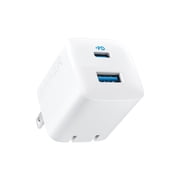 Anker 33W 2-Port Wall Charger with Foldable Plug, Compact Fast Charger, White Cable Not Included