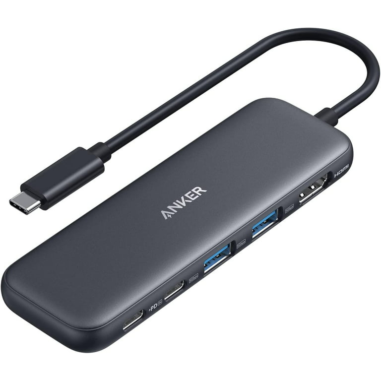 Anker 332 USB-C Hub (5 in 1) with 4K HDMI Display, 5Gbps USB-C Data Port  and 2 x 5Gbps USB-A Data Ports with MacBook Pro, MacBook Air, Dell XPS