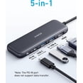 thumbnail image 1 of Anker USB C Hub, 5-in-1 USBC to HDMI Splitter with 4K Display, 1 x Powered USB-C 5Gbps & 2×Powered USB-A 3.0 5Gbps Data Ports Compatible for MacBook Pro, MacBook Air, Dell and More, 1 of 6
