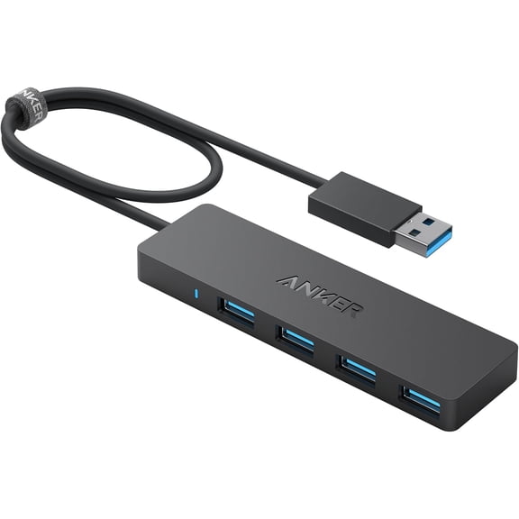 Anker USB Hub, 4-in-1 USB Splitter, 4 USB-A Ports with 5Gbps Data Transfer, Extender for USB-A Port Laptop, PC, Desktop and More (2ft USB-A Connector, Charging Not Supported)