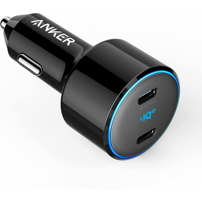 Anker 50W 2-Port USB C Car Charge,PowerDrive+ III Duo, PIQ 3.0 Power  Delivery Charging Adapter 