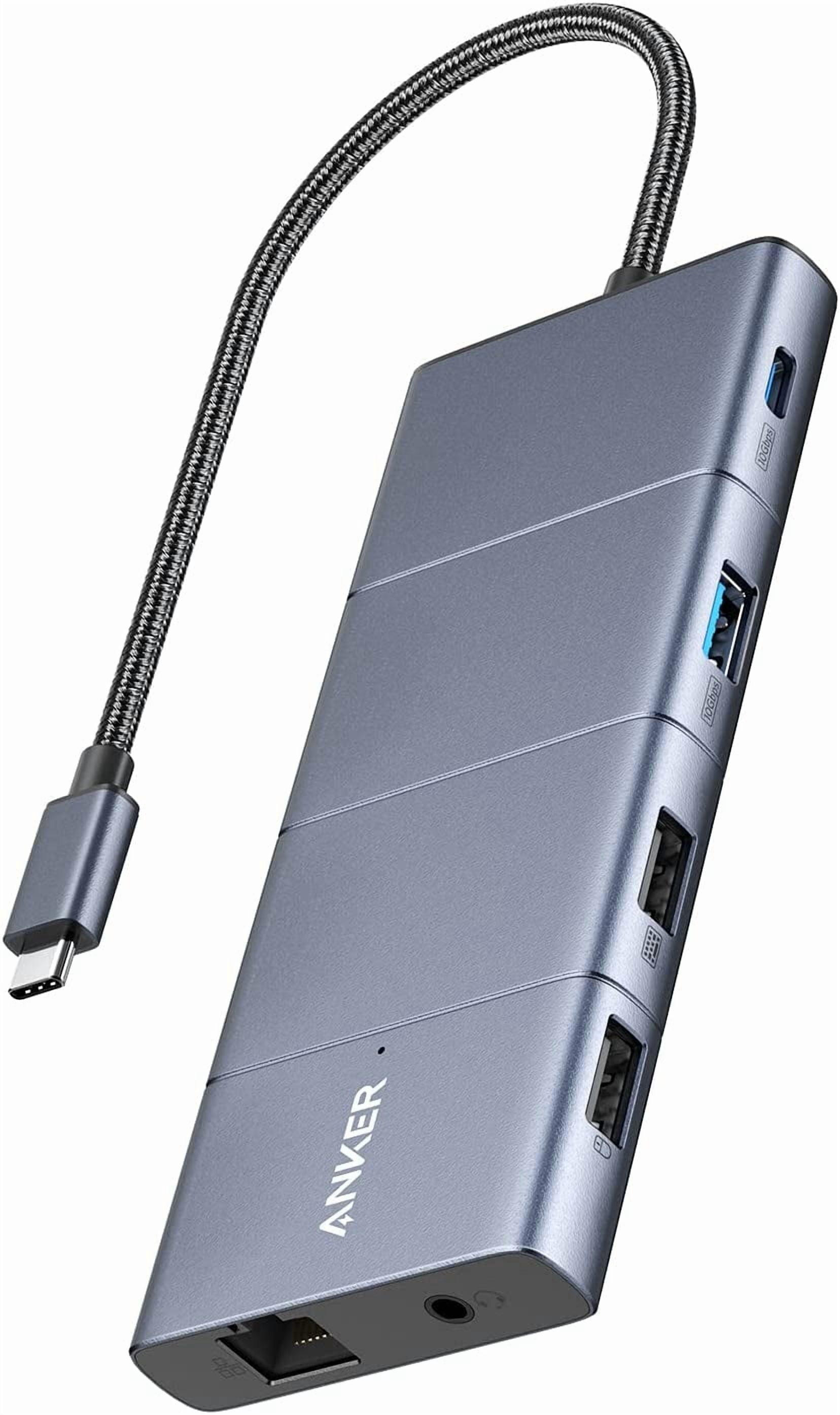 Anker USB C Hub, 11-in-1 Docking Station Dual Monitor, 10 Gbps USB-C and USB-A Data Ports, 4K HDMI and DisplayPort, 85W Power Delivery, 2 Data Ports, Ethernet