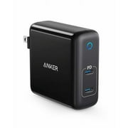 Anker 60W 2-Port PowerPort Atom PD 2 [GAN Tech] Compact Foldable Wall Charger, USB C Charger, Power Delivery, Black