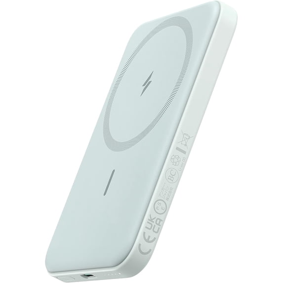 Anker 621 Magnetic Portable Charger (MagGo), 5,000mAh Wireless Power Bank with USB-C Cable, Magsafe-Compatible Battery Pack for iPhone 16/15/14/13/12 Series