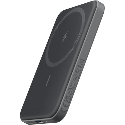 Anker 621 Magnetic Portable Charger (MagGo), 5,000mAh Wireless Power Bank with USB-C Cable, Magsafe-Compatible Battery Pack for iPhone 16/15/14/13/12 Series