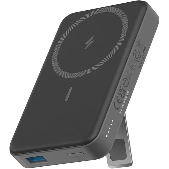 Anker 633 Magnetic Battery, 10,000mAh Foldable Wireless Portable Charger, 20W USB-C Power Delivery Power Bank with Stand, Magsafe-Compatible for iPhone 16/15/14/13/12 Series