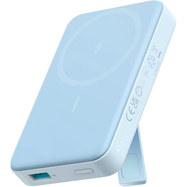 Anker 633 Magnetic Battery (MagGo) 10000mAh 2-in-1 Foldable Wireless Portable Charger with 20W USB-C Port for iPhone 13/12,Blue