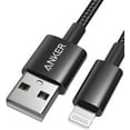 thumbnail image 1 of Anker 6ft Lightning Cable Premium Nylon Cord MFi Certified Charging Data Sync, Black, 1 of 7