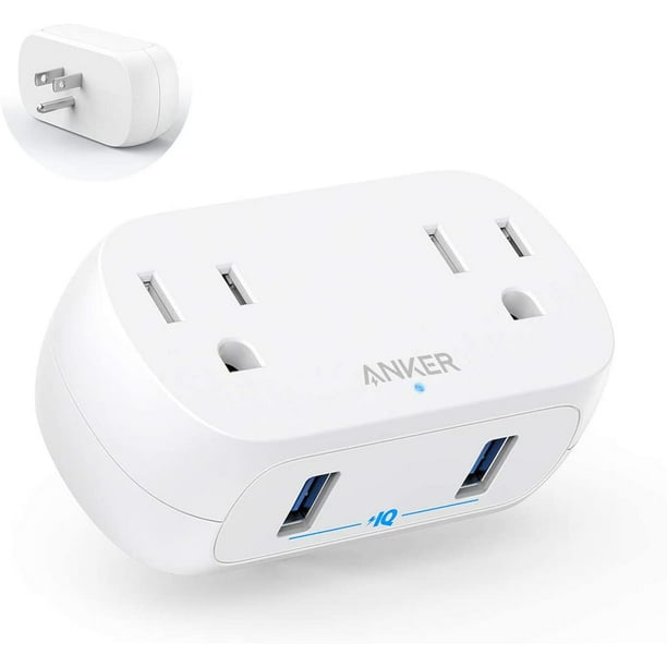 Anker AC Outlet and USB Wall Plug, PowerExtend USB Plug 2 Mini Wall