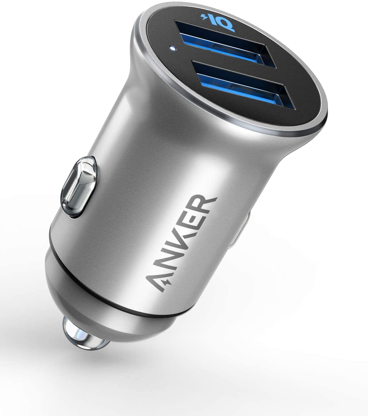 Anker Car Charger, Mini 24W 4.8A Metal Dual USB Car Charger, PowerDrive ...