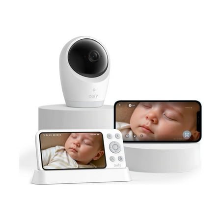 eufy - E21 Baby Monitor with 4K Camera and Charging Base - White