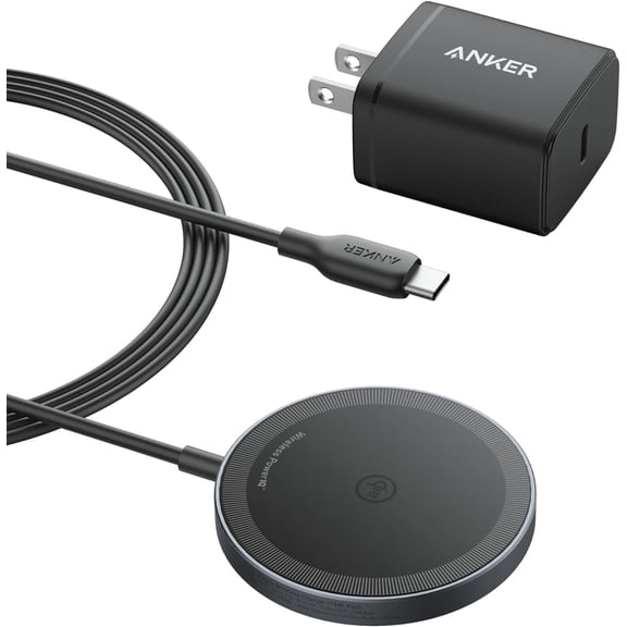 Anker MagGo Magnetic Wireless Charger (Pad), Qi2 Certified 15W Ultra-Fast MagSafe Compatible Wireless Charger(Black)