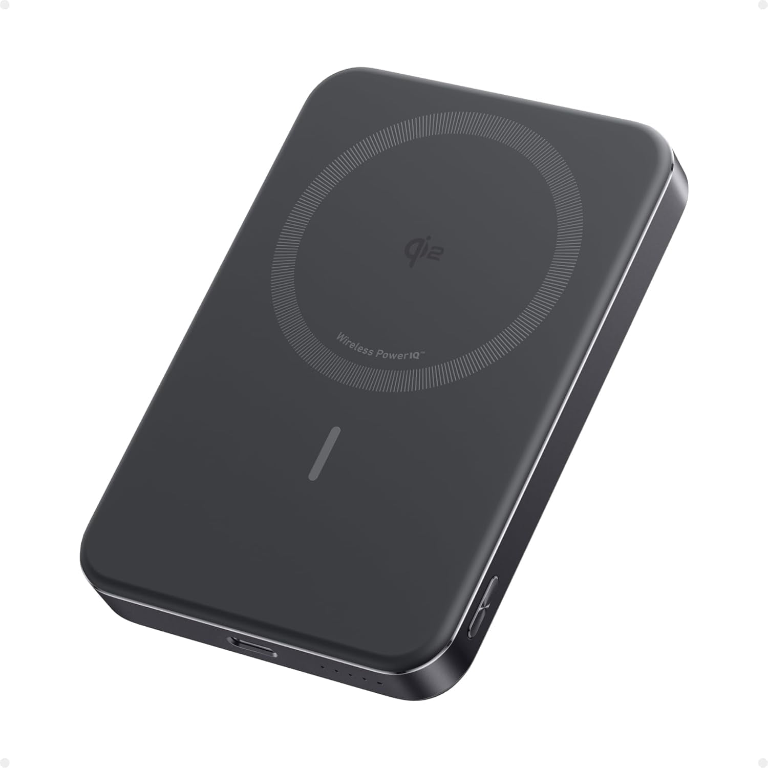 Anker Ultra-Slim 10,000mAh Magnetic Battery Pack, MagGo Power Bank, Qi2 Certified 15W Ultra-Fast Portable Charger, Ergonomic Design
