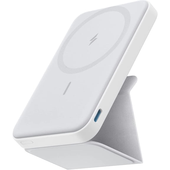 Anker 622 Magnetic Battery (MagGo), 5,000mAh Foldable Magnetic Wireless Portable Charger with Stand and USB-C Port (On The Side), Magsafe-Compatible for iPhone 16/15/14/13 Series
