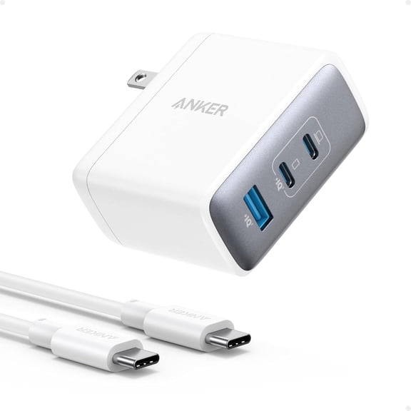 Anker Nano 100W USB-C Charger, 3-Port Fast Compact GaN Charger, Compatible for MacBook Pro/Air, ThinkPad, Dell, iPad Pro, iPhone 15 Series, Galaxy S23, and More (USB-C to USB-C Cable Included)
