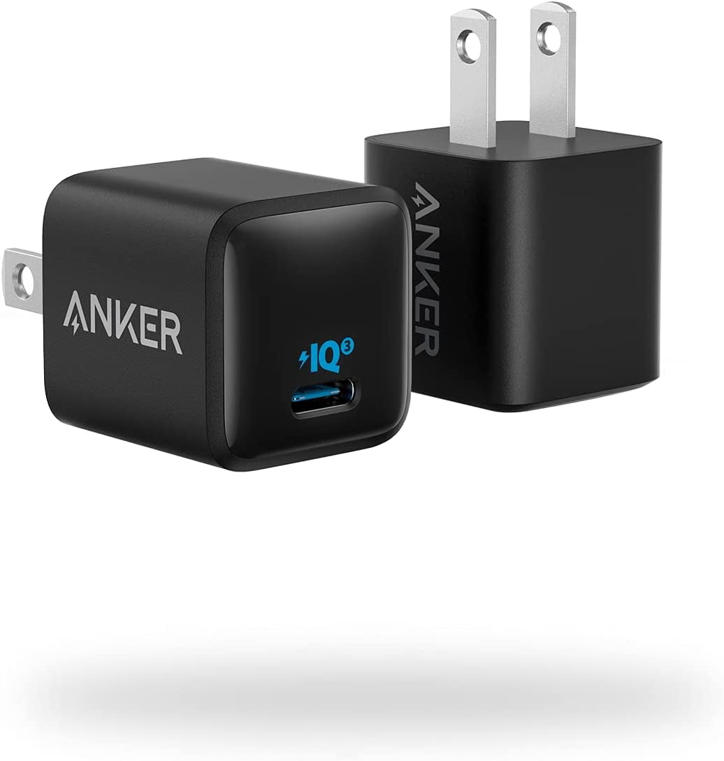 Anker Nano Charger2 Pack, 20W PIQ 3.0 Chargeur rapide compact durable,  chargeur USB-C PowerPort III, noir