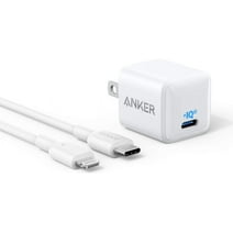 Anker Nano Charger, 20W PIQ 3.0 Durable Compact Fast Charger with 6ft USB-C to Lightning Cable, USB-C Charger