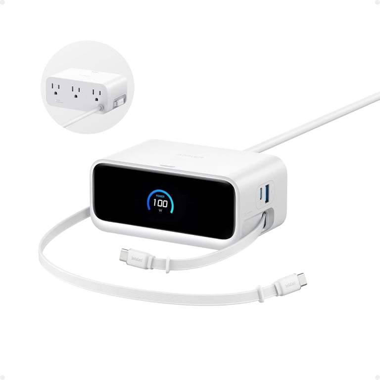 新品未使用Anker Nano Charging Station Anker Nano Charging Station, 7-in-1 USB-C Power Strip, 2.3 ft