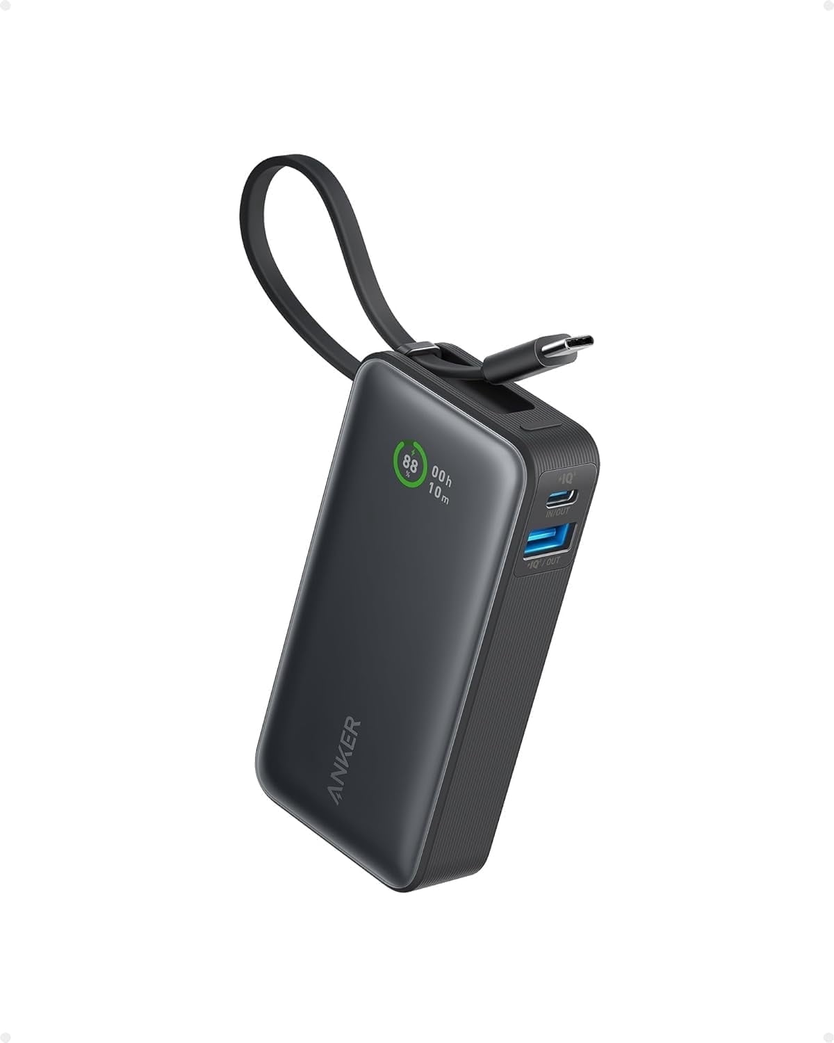 【特価】Anker Power Bank 10000mAh USB-C Anker 10000 mAh 45W with Built-In Retractable USB-C Cable : Target
