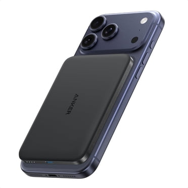 Anker Nano Magnetic Power Bank, 5,000mAh Qi2-Certified 15W Portable Charger, Ultra-Slim Travel Essential: 0.34 in, Qi2 15W MagSafe Battery Pack Compatible for iPhone 17/16/15 Series and More