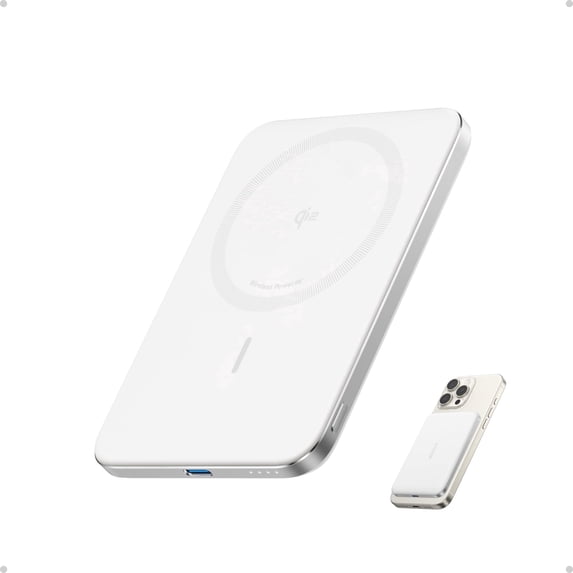 Anker Nano Power Bank, Ultra-Slim 5,000mAh Magnetic Wireless Charging Battery, Qi2 Certified 15W Max MagSafe-Compatible Portable Charger, Ergonomic Design, Compatible for iPhone Air/17/16 Series