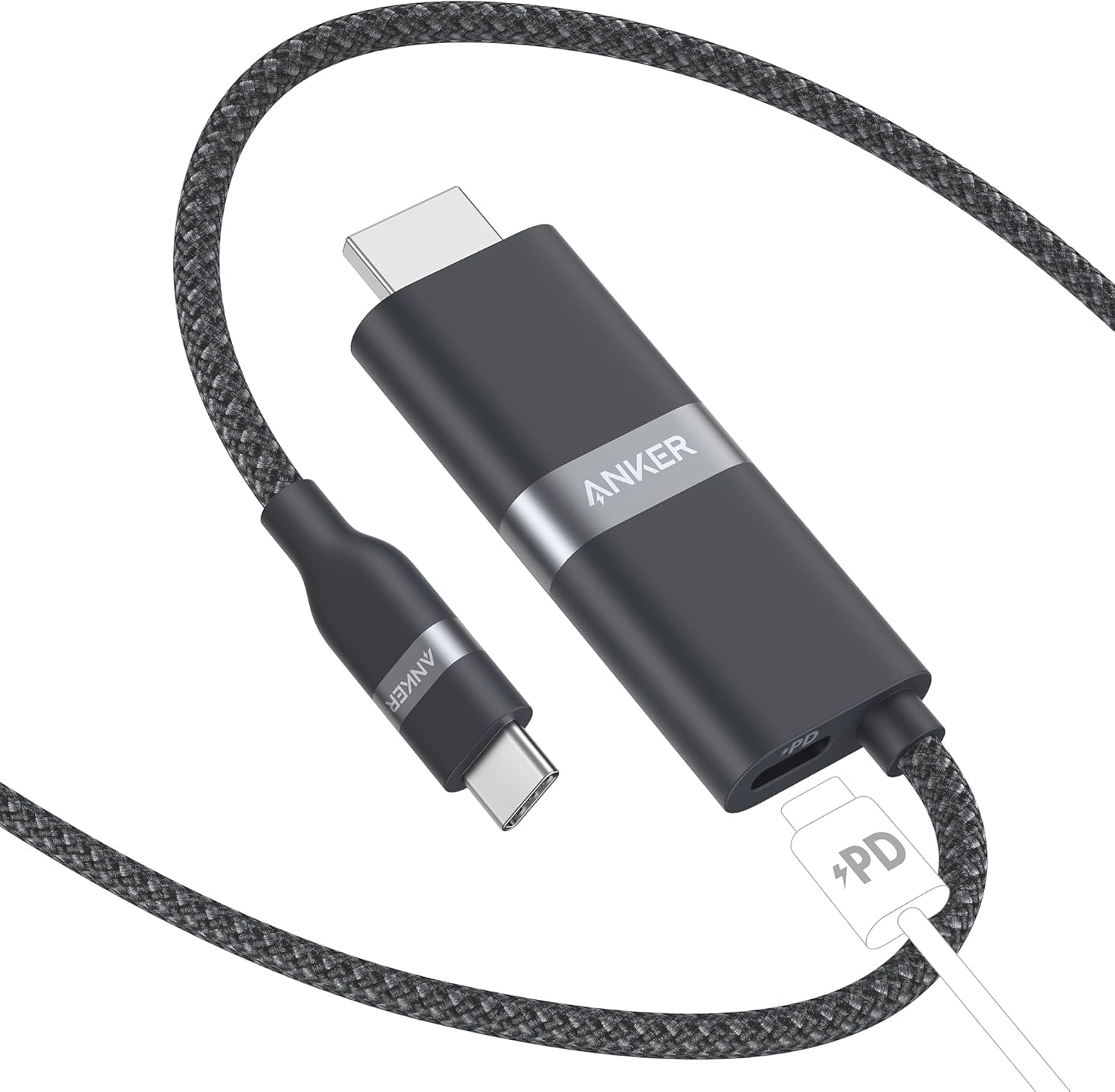 Anker Nano USB C to HDMI Cable Adapter with 140W PD Fast Charging Port,4K@60Hz,Sustainable with Advanced Shielding,Thunderbolt 5/4/3 Compatible
