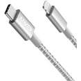 thumbnail image 1 of Anker New Nylon USB-C to Lightning Charging Cable 3.3ft MFi Certified , Supports Power Delivery, Silver, 1 of 6