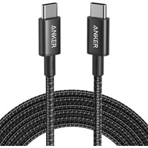 Anker New Nylon USB C to USB C Cable 100W Fast Charge, Heavy Duty, 10ft, Black