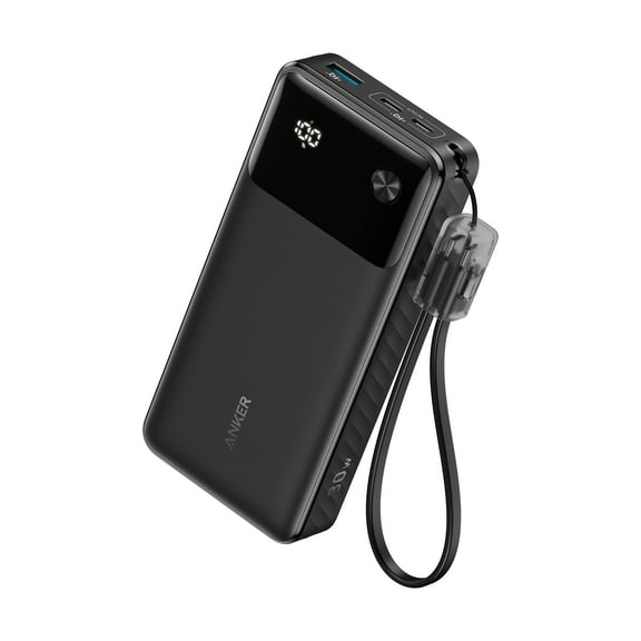 Anker 20,000mAh Power Bank, 30W Fast Charging, Digital Display, 3-Port Portable Charger