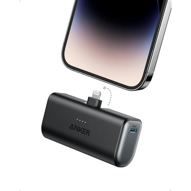 Anker Portable Charger with Built-in Lightning Connector, MFi Certified, Battery Pack 5,000mAh 12W, Compatible with iPhone 14/14 Pro / 14 Plus / 14 Pro Max, iPhone 13 and 12 Series (Black)