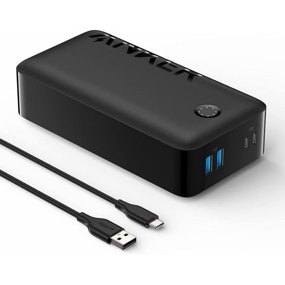 Anker Portable Charger, Power Bank, 40,000mAh 30W Battery Pack with USB-C High-Speed Charging, for MacBook, iPhone iPhone 15/15 Plus/15 Pro/15 Pro Max, iPhone Series, Samsung Galaxy, iPad black