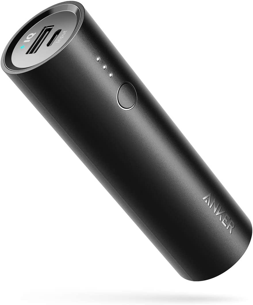 Anker Portable Charger PowerCore 5000mAh External Battery Power Bank for iPhone,Ultra-Compact,Black